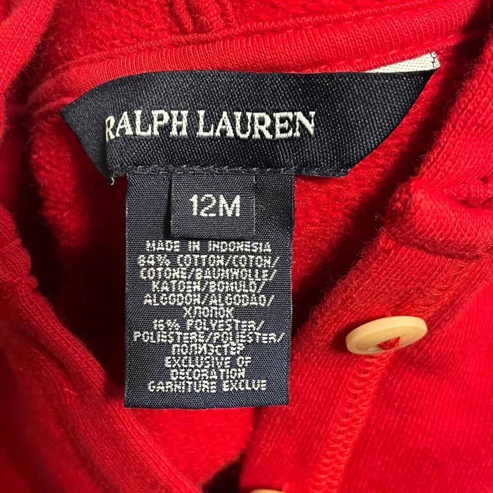Ralph Lauren Baby Girl Fleece Sweater Dress Size 12 months